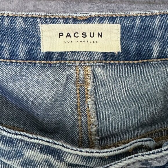 PacSun High Rise Jean Shorts, Very Distressed, Size 28 - Picture 3 of 4